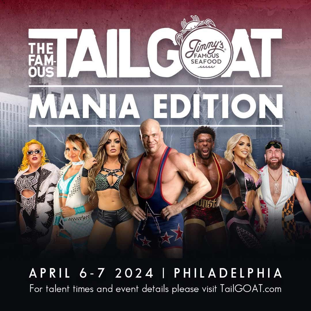 Jimmy's Famous Seafood Mania TailGoat - April 6 + 7 at Xfinity Live - Tix on sale now!