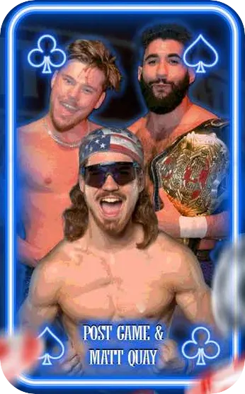 CZW Tag-Team Champs Post Game + Matt Quay take on the team of Chris White, Myles Hawkins + E.N. Bush