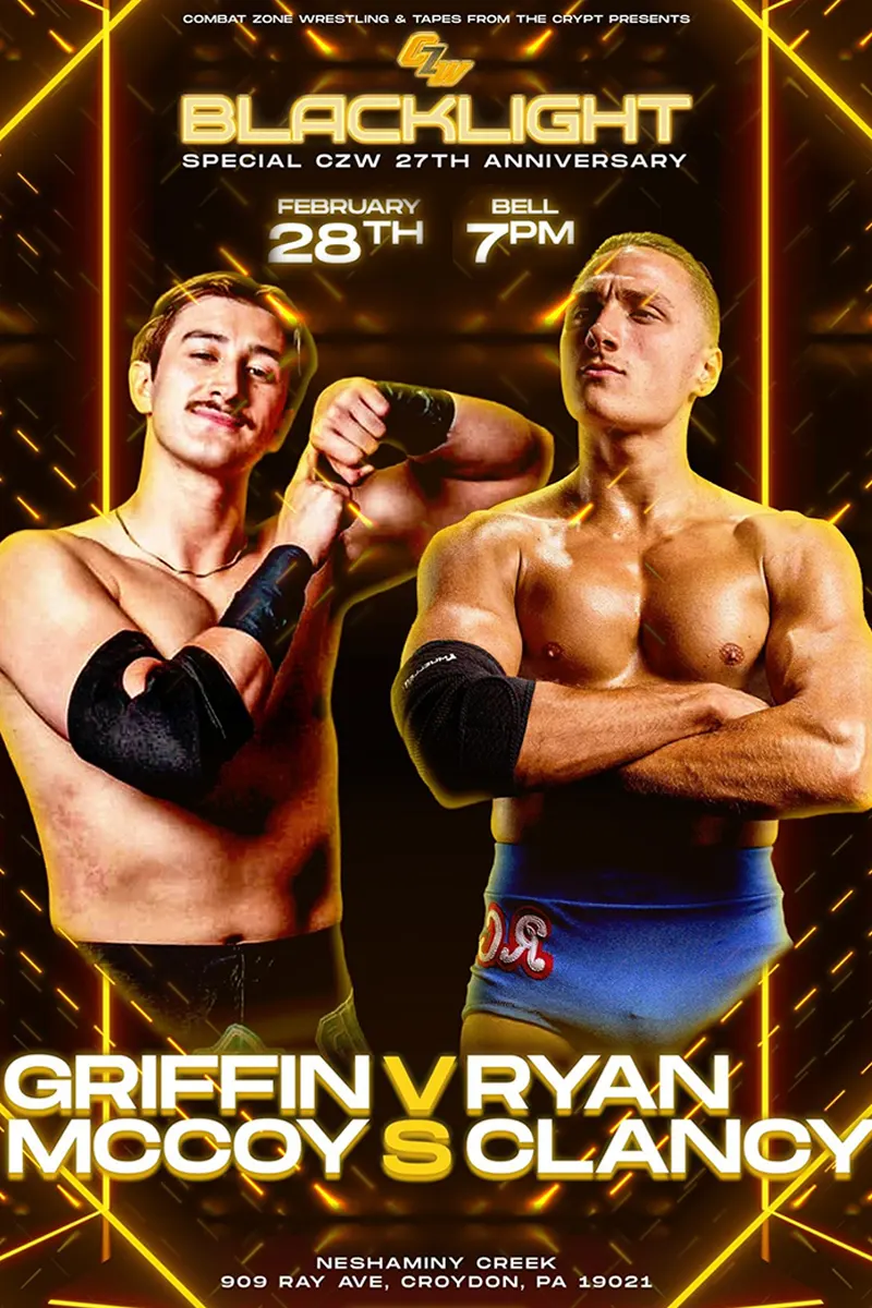 CZW presents Blacklight at 7PM on February 28th at Neshaminy Creek Brew Co in Croydon PA - Tix on sale now