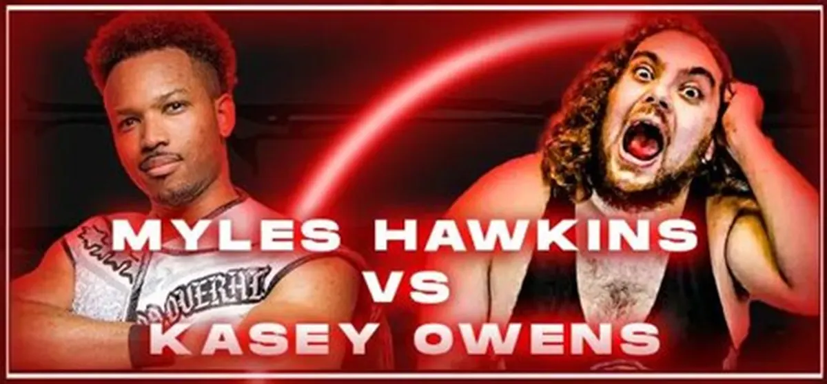 MYLES HAWKINS takes on KASEY OWENS at CZW's Blacklight on March 21st at Neshaminy Creek Brew Co - Tix on sale now