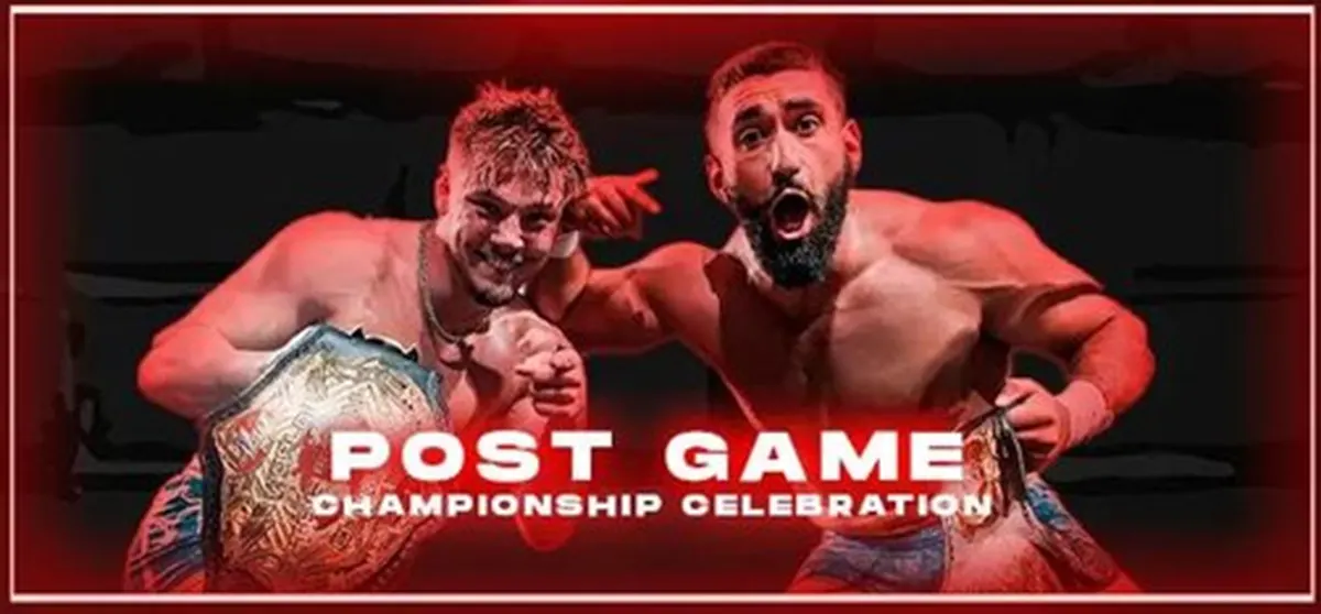 POST GAME celebrates  their big win at CZW's Blacklight on March 21st at Neshaminy Creek Brew Co - Tix on sale now