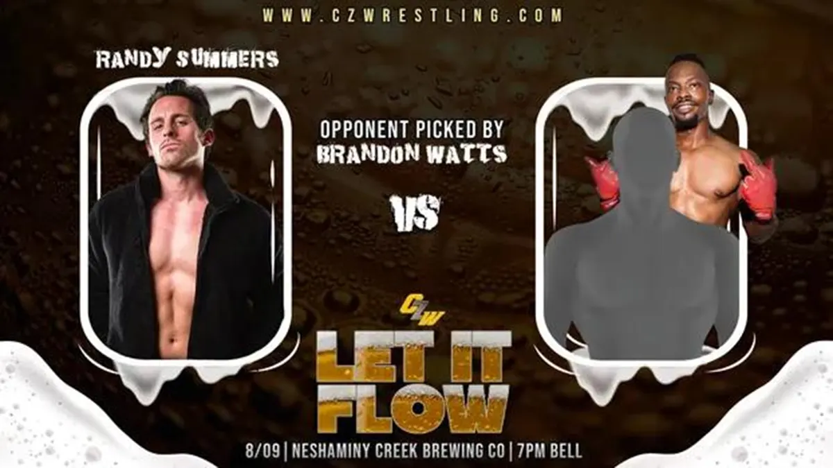Randy Summers takes on Brandon's choice at CZW's Let It Flow on August 9th - Tix on sale now!