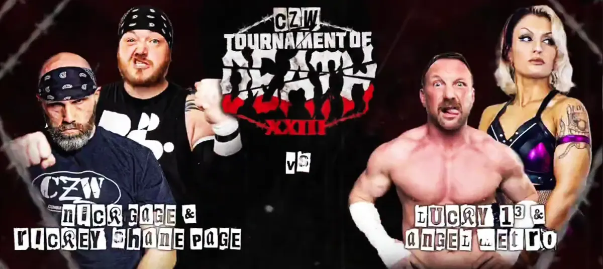 Nick Gage and Rickey Shane Page battle Lucky 13 and Angel Metro