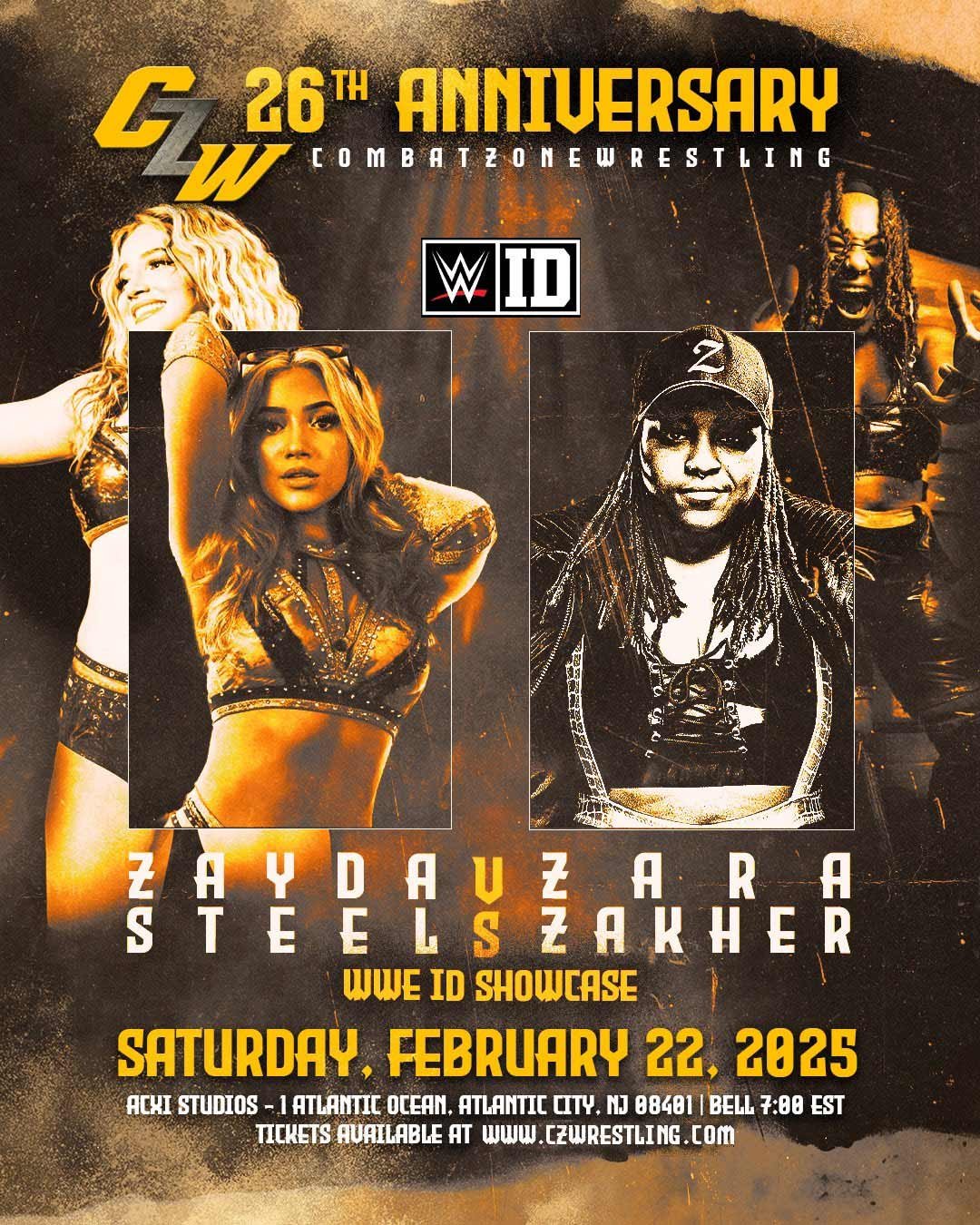 WWEID SHOWCASE MATCH -  ZAYDA STEEL takes on ZARA ZAKHER