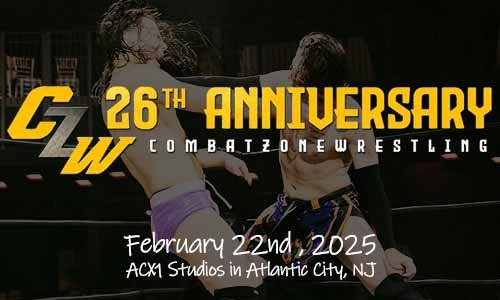 Watch CZW's 26th Anniversary | February 22nd, 2025 | from ACX1 Studios in Atlantic City, NJ